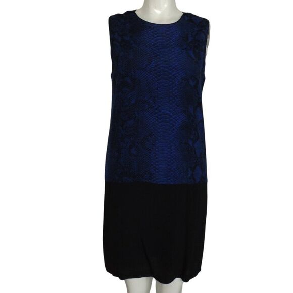 REBECCA TAYLOR Dress, 4, Black/Blue snake print, Short/Mini, Sleeveless - Picture 10 of 13